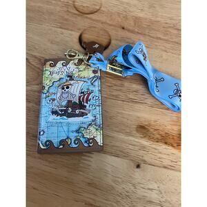 NEW IN HAND SDCC LE One Piece Going Merry Map Loungefly Lanyard w/ Card Holder